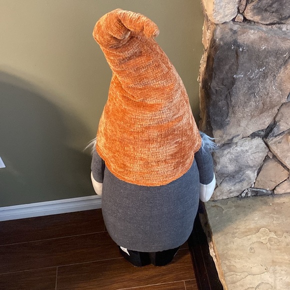 Large Halloween Gnome  with Orange and Black pumpkin hat - Picture 7 of 12